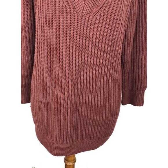 Aritzia Babaton Oversize Pullover Stretch Knit V Neck Wool Sweater - Picture 6 of 10